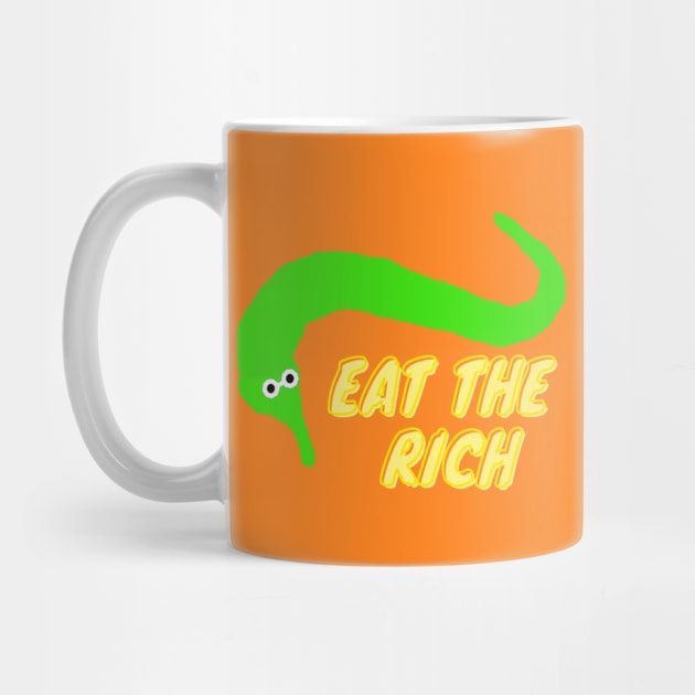 Worm on a string eat the rich green by HR-the-Chemist
